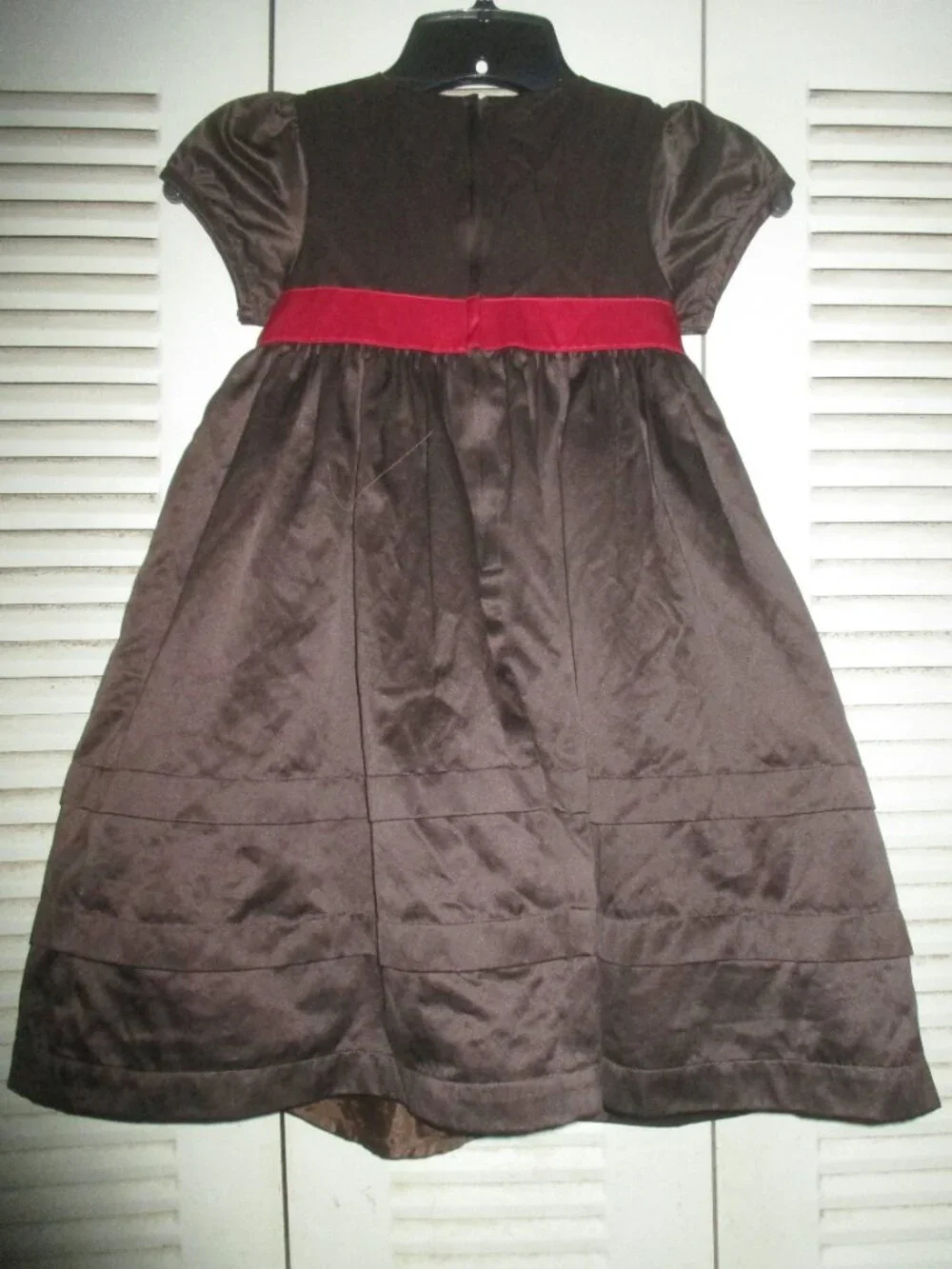 Gymboree HOLIDAY TRADITIONS Dressy Dress Size 6 VINTAGE- CHOCOLATE & CRANBERRY
